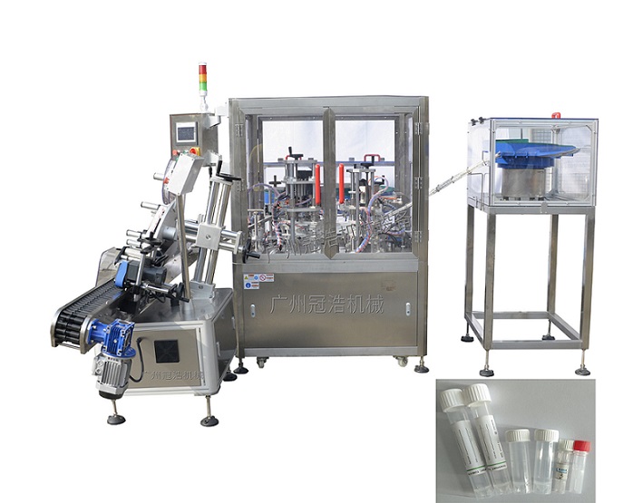 [生物制藥]核酸診斷試劑灌裝機,體外診斷試劑灌裝旋蓋一體機